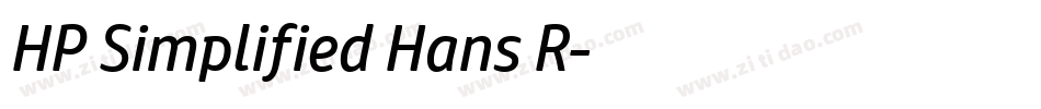 HP Simplified Hans R字体转换